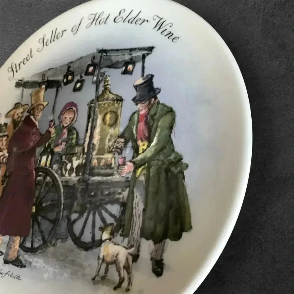 Wedgwood Collectors Plate 1986 Street Seller of Hot Elder Wine By John Finnie